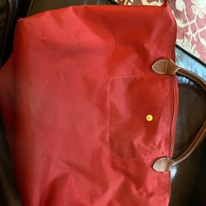 Longchamp Le Pliage Large Tote Red